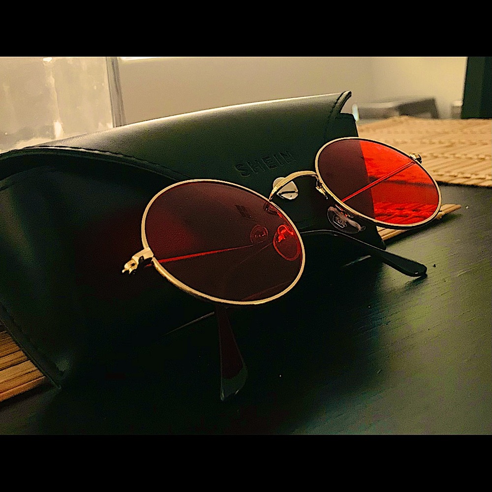 Red glasses shades